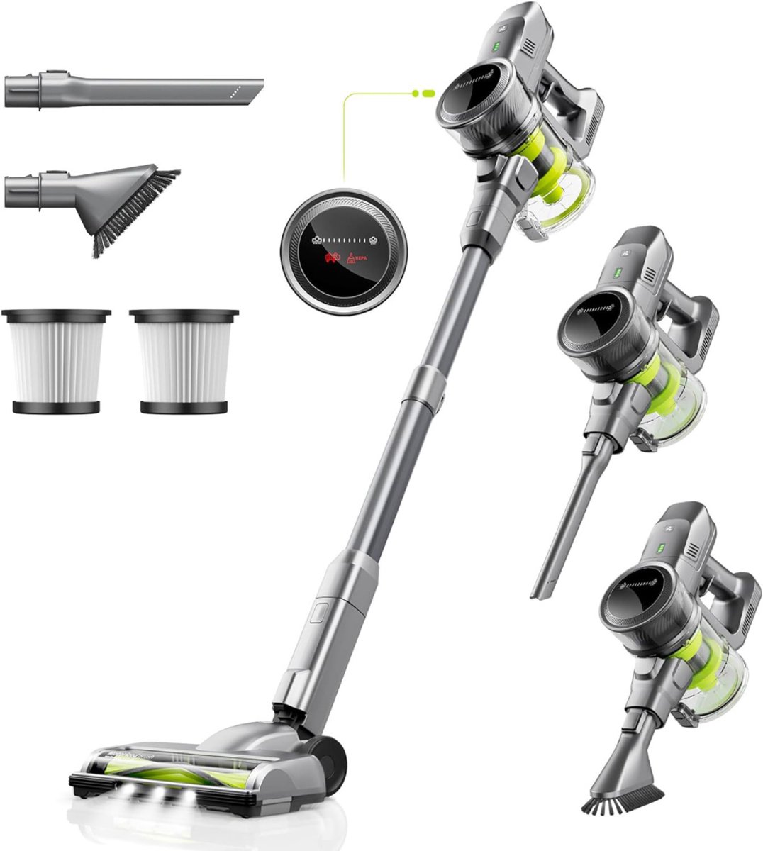 DVDSS® Steelstofzuiger - 250W - 6 in 1 - Lichtgewicht - Zilver
