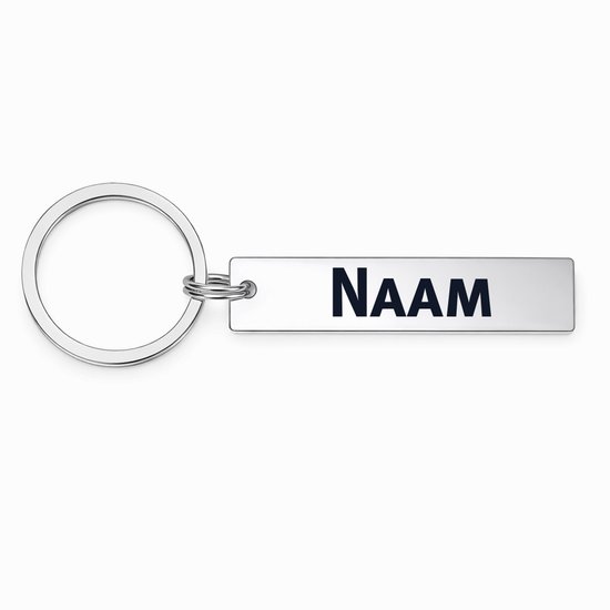 Gepersonaliseerde Sleutelhanger RVS - Zilver