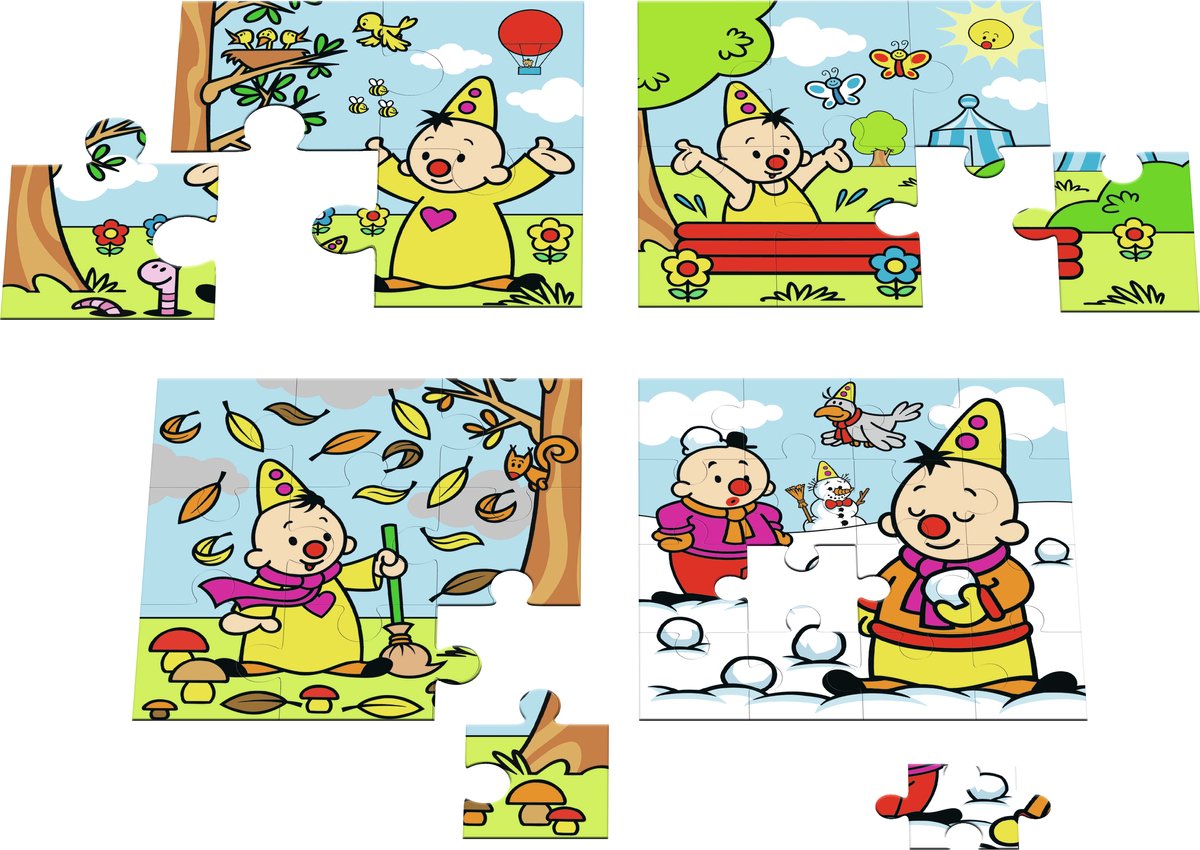 Bumba - Puzzel - 4 Seizoenen - 4+6+9+12 stukjes - lente - zomer - herfst - winter - FSC MIX — afbeelding 3