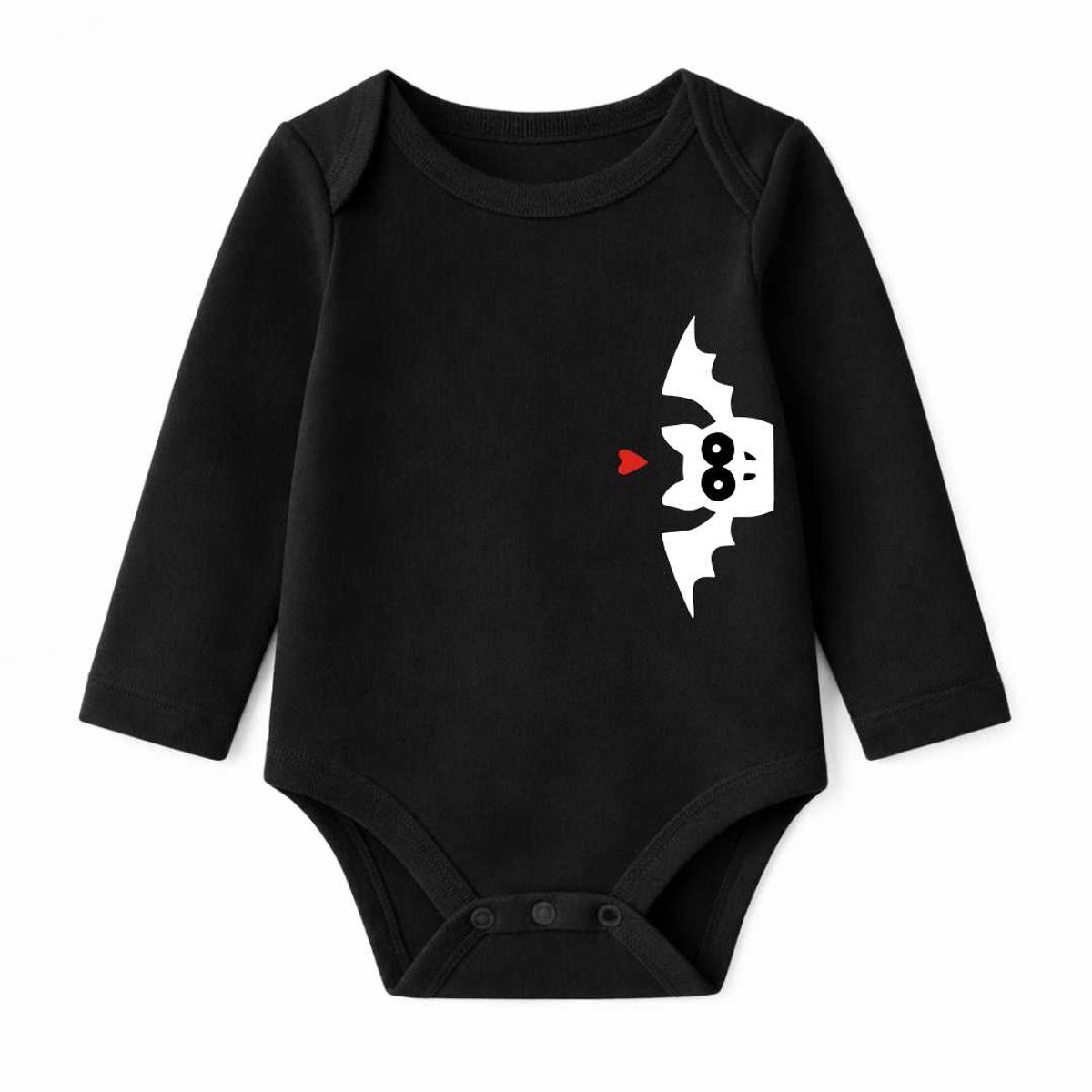 Romper Bat love - zwart - lange mouw