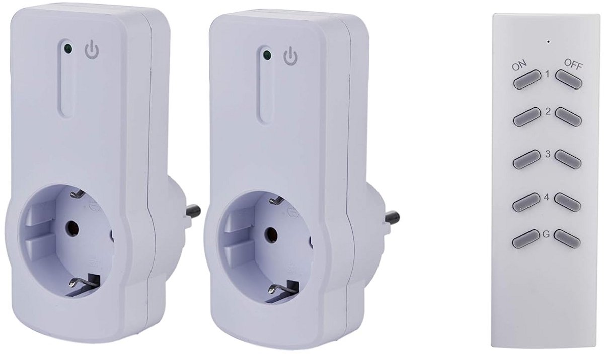 Draadloze Contactdozenset met Afstandsbediening (2+1) - Slim Schakelen tot 3680W