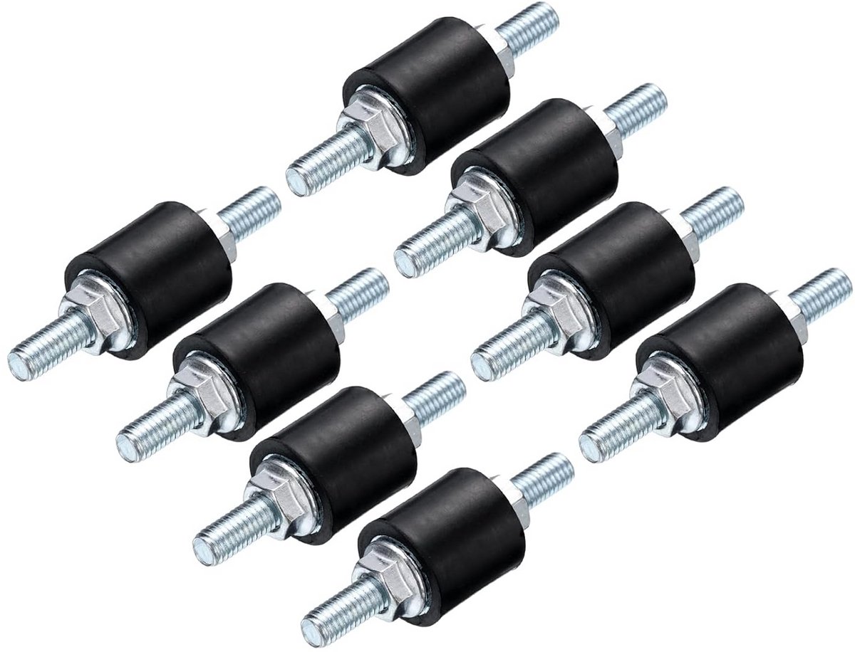 8x Trillingsdempers Rubber Trillingsisolatiehouder M5 Schroef voor Machines