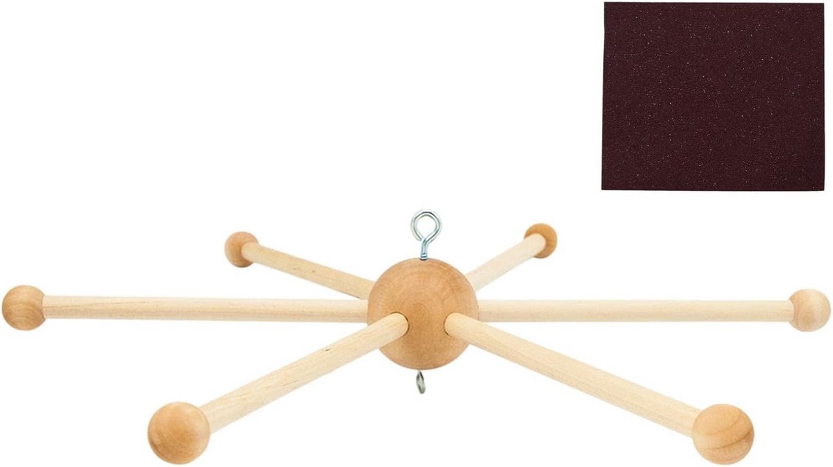 Houten Mobielhouder voor Kinderbed - Ophangsysteem voor Baby Mobiel, Decoratie en Speelgoed