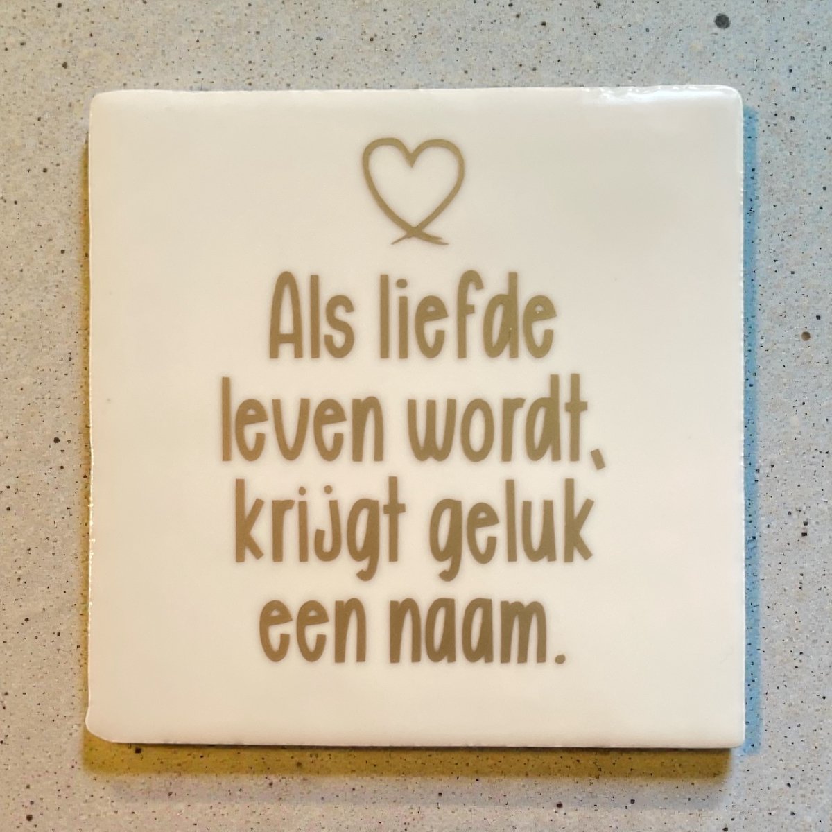 Hip Tegeltje met Tekst-Als Liefde leven wordt-Wit-Cadeau-Geschenk-Gift-Kado-Zwanger-in Verwachting-Baby