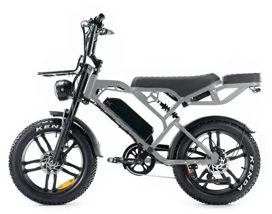 Veloride V20 Pro Fatbike 20×4 inch, 250W motor, 720Wh batterij, hydraulische schijfremmen, 60 km bereik, grijs