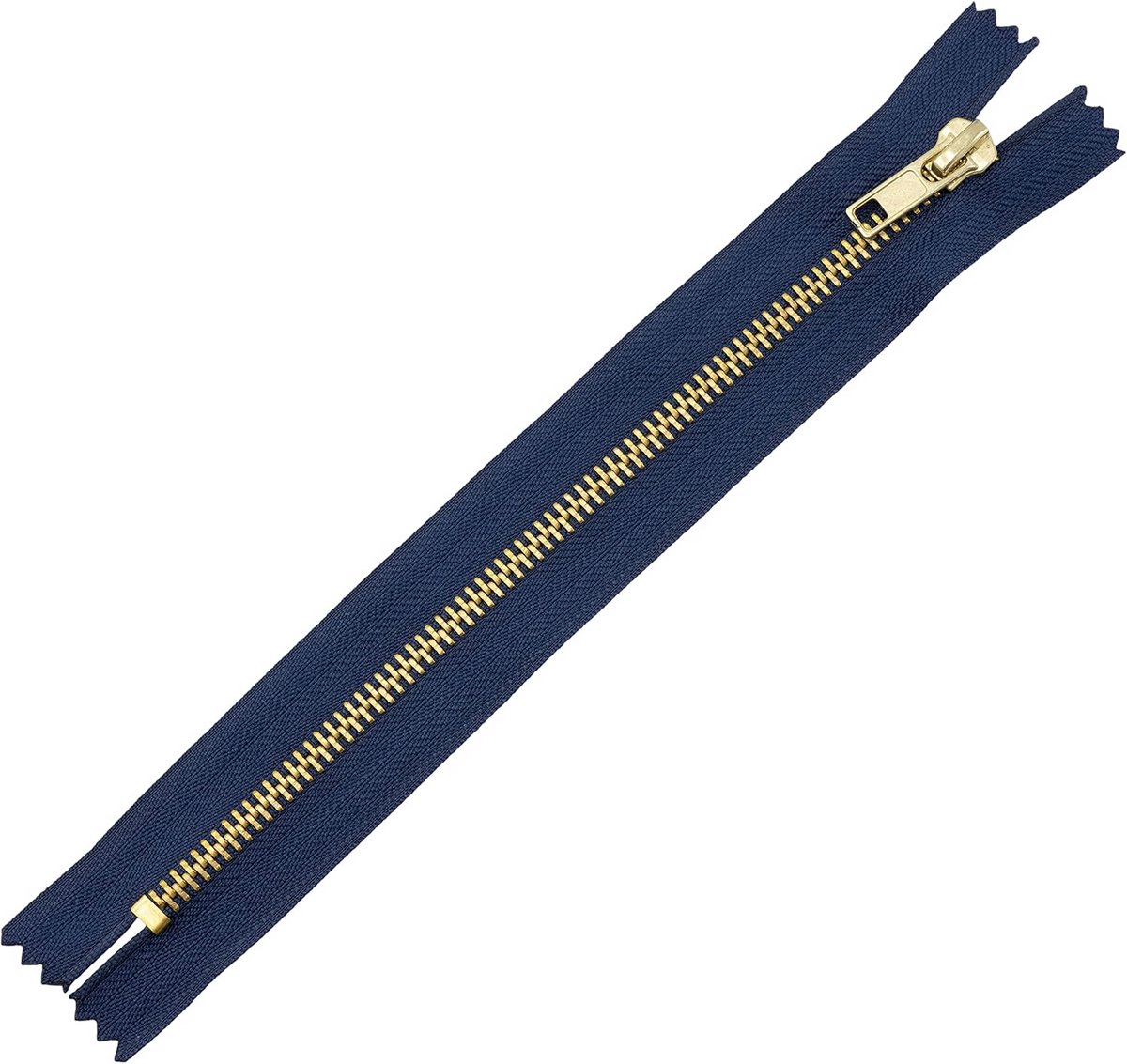 Set van 5 Niet-Scheidbare Metalen Ritsen 20 cm Donkerblauw - Kleding Reparatie en Naaien