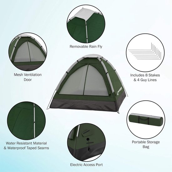 Naturehike Professioneel tentje Ultralichte trekkingtent Waterdichte kampeertent Lichte koepeltent Geschikt voor buiten kamperen/strand/RV reizen