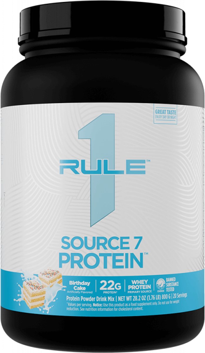 Rule1 R1 Source7 Gelato Protein (2lbs) Birthday Cake - Eiwitten - Eiwit Mix