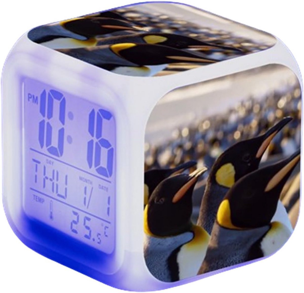 Digitale LED Wekker met Kleurwisselend Nachtlampje en Temperatuurweergave