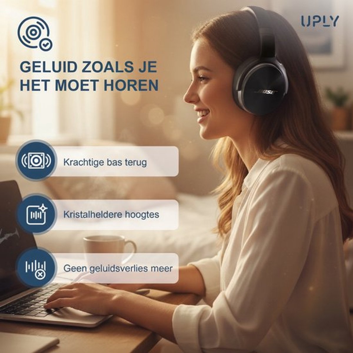 Set Oorkussens voor Bose Koptelefoon - QuietComfort Ultra Oorkussen - QuietComfort Ultra - Kunstleer met Traagschuim thumbnail 6
