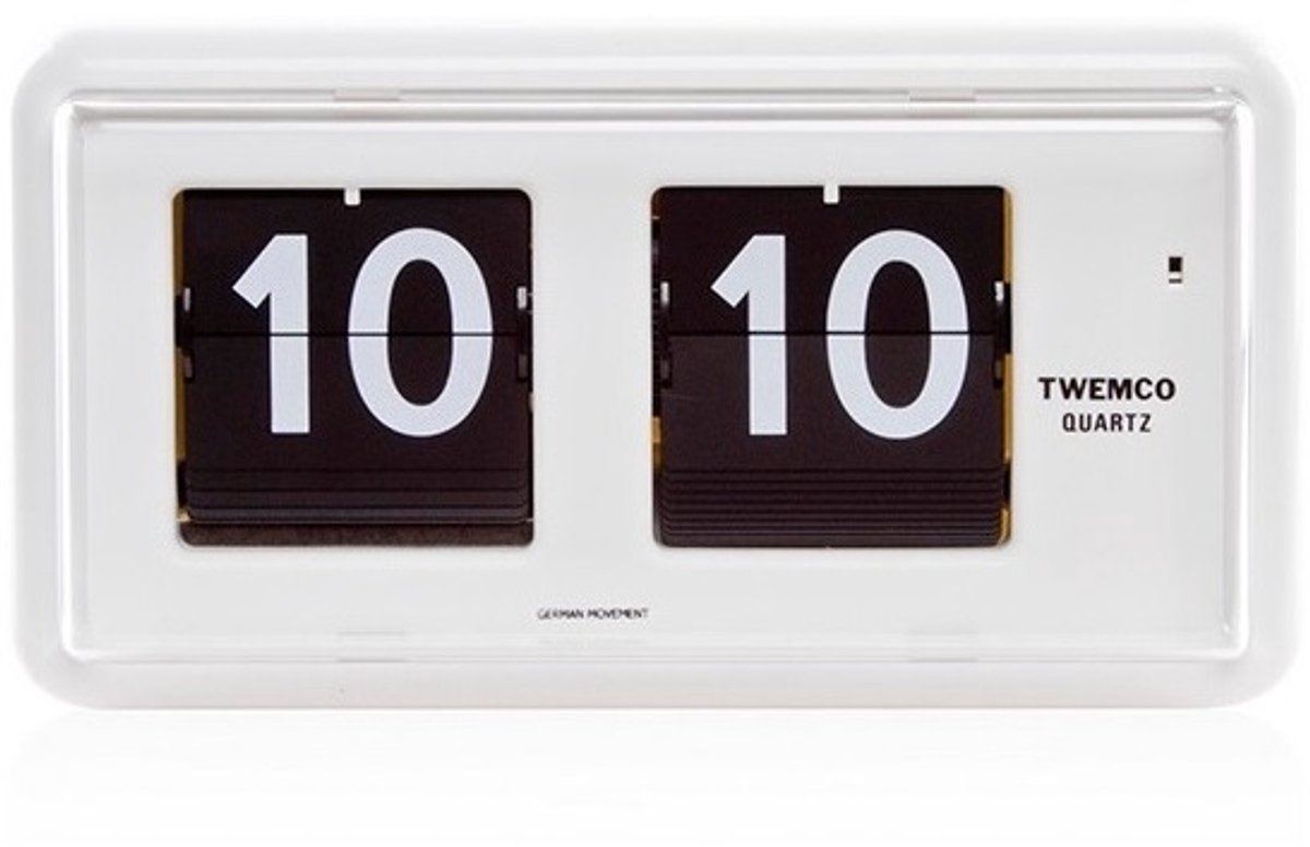 Twemco | Flipklok | QT-30 | Wit | Flip Klok | Flip Clock | Retro Klok | Digitale Klok | Digitale Wandklok| Digitale Klok Op Batterijen | Vintage Klok | Retro | Long life Mechanism