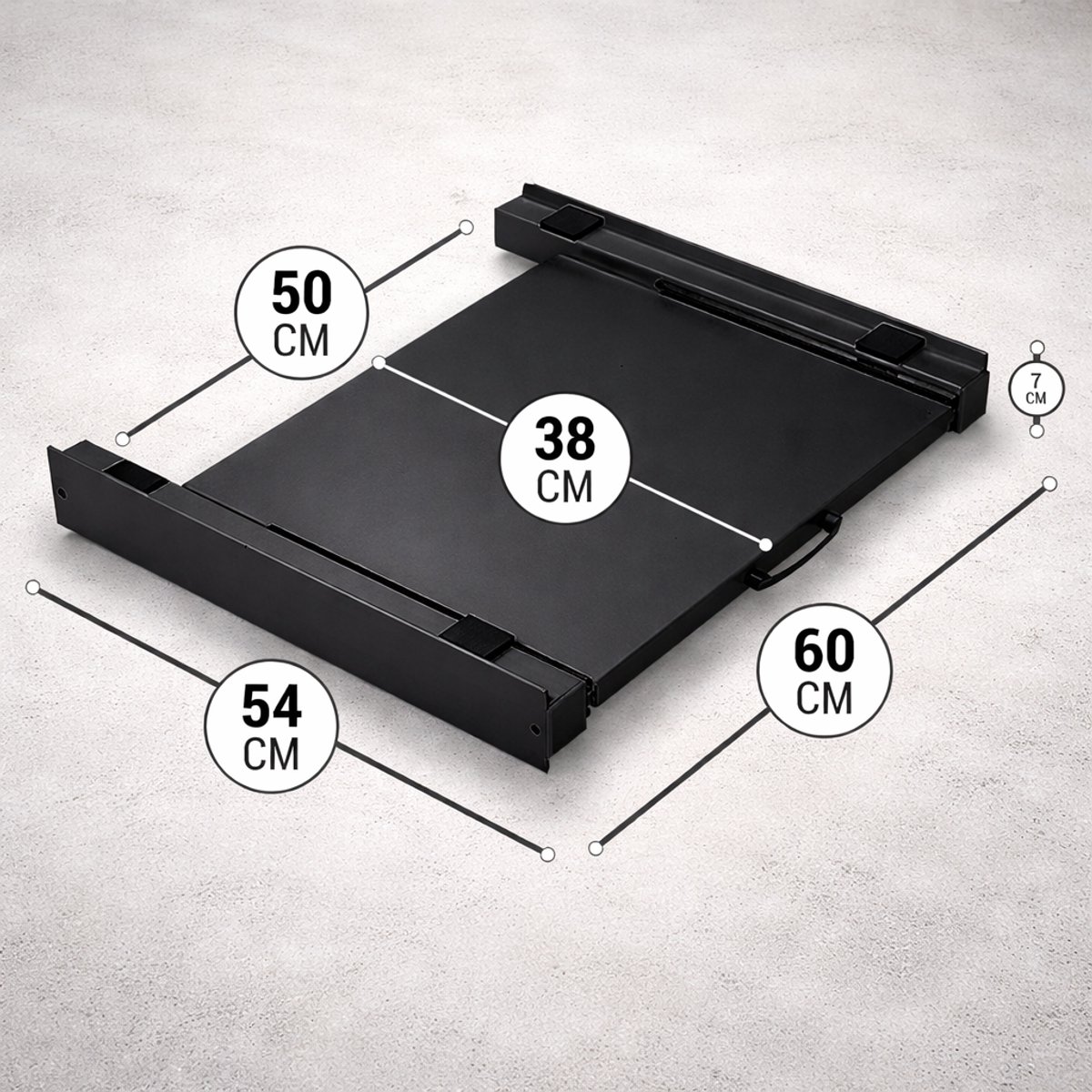 Vonia Verbindingsframe voor droger en wasmachine – met uittrekbare plank – handdoekhouder – optimaliseert de ruimte – wit