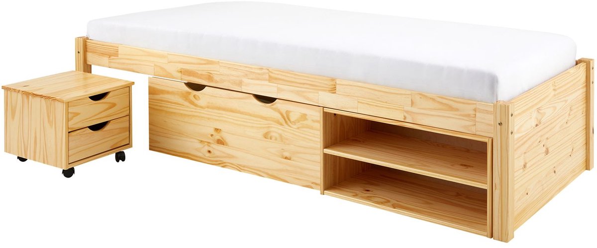 IDIMEX Ladenbed SABRINA 90 x 190 cm van massief hout - naturel natuur