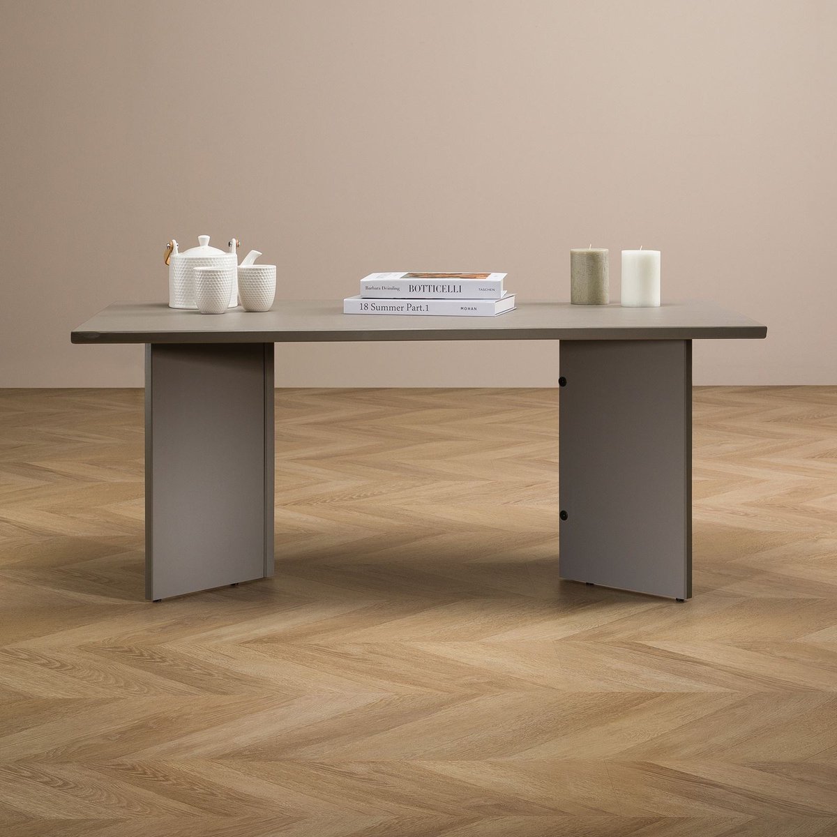 IDIMEX Salontafel MESA van massief hout – grijs