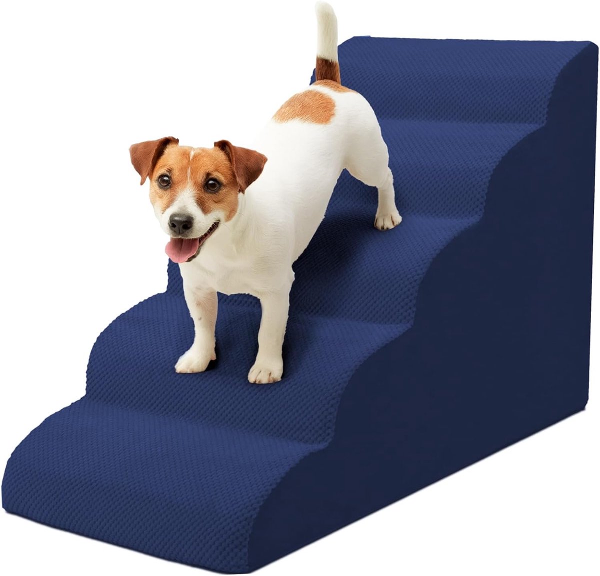 Imperatoris - Hondentrap - Trap Hond - Hondentrapje voor Honden - Hondenloopplank - Opstapje Hond - Honden Opstapje - Huisdiertrap - 5 Treden - Hoogte 62 cm - Blauw