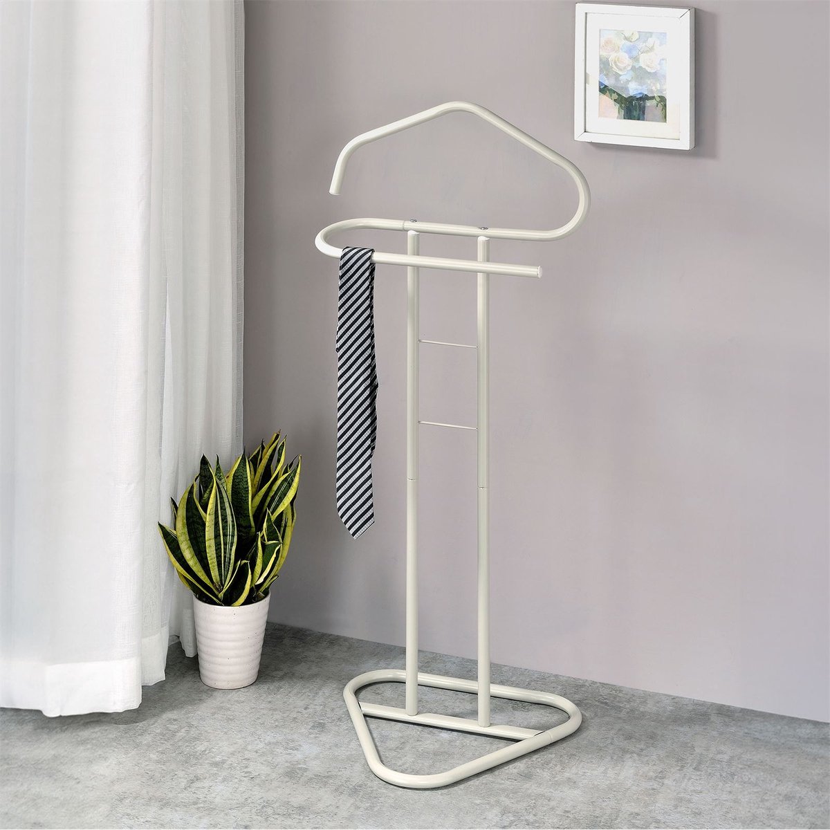 Metalen kapstok CAMILO, beige gelakt
