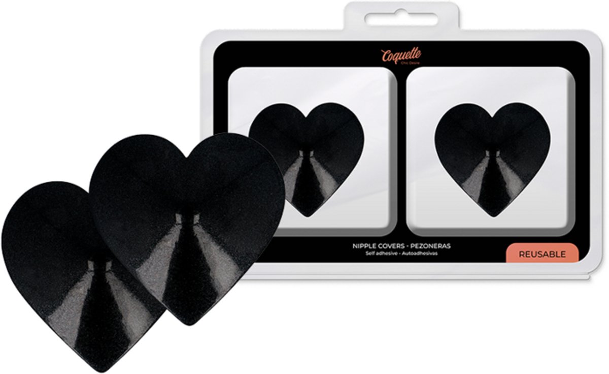 COQUETTE ACCESSORIES | Coquette Chic Desire Nipple Covers - Black Hearts | Kinky | Fantasy | BDSM | Fetish | Bondage