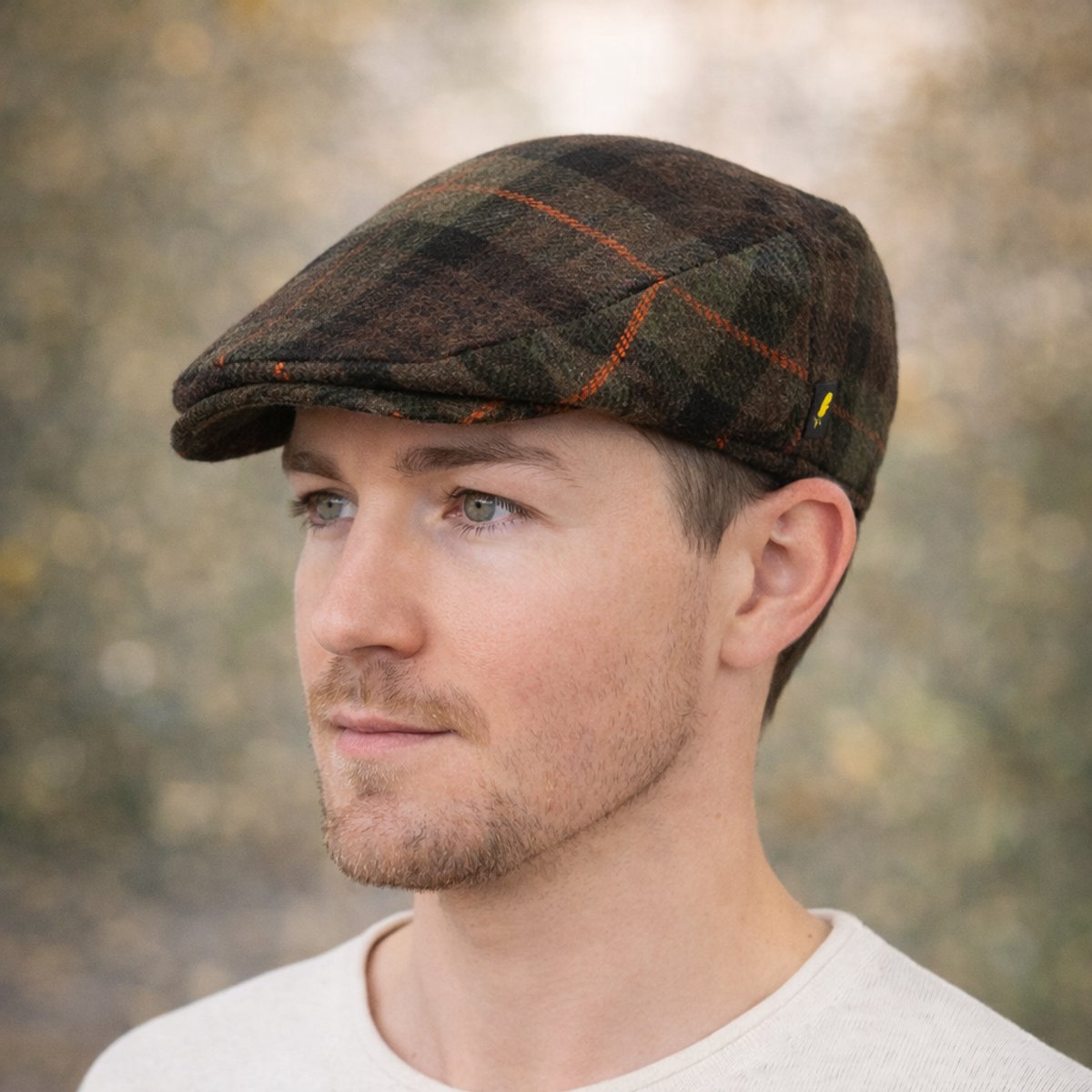 Hatman of Ireland Flat Cap Aran Turf 100% Iers scheerwol maat S/M (56-58cm)