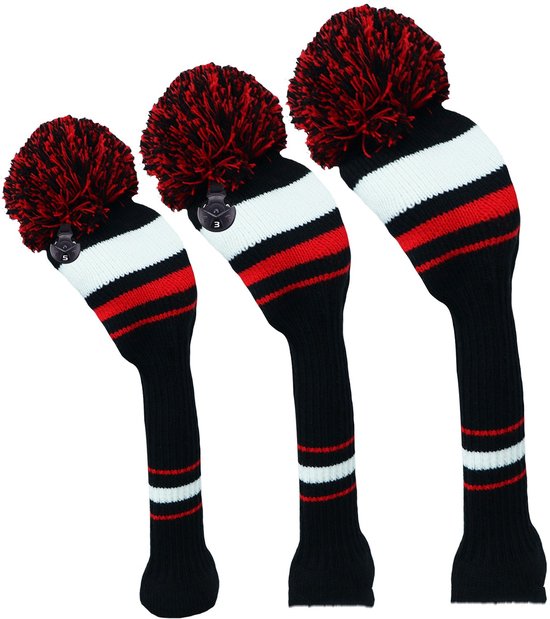 Golf Club Headcover Rood-Wit Streep-Knitted Wool - Golfclub Covers - Headcovers- Golf Spullen van GOLF — afbeelding 4
