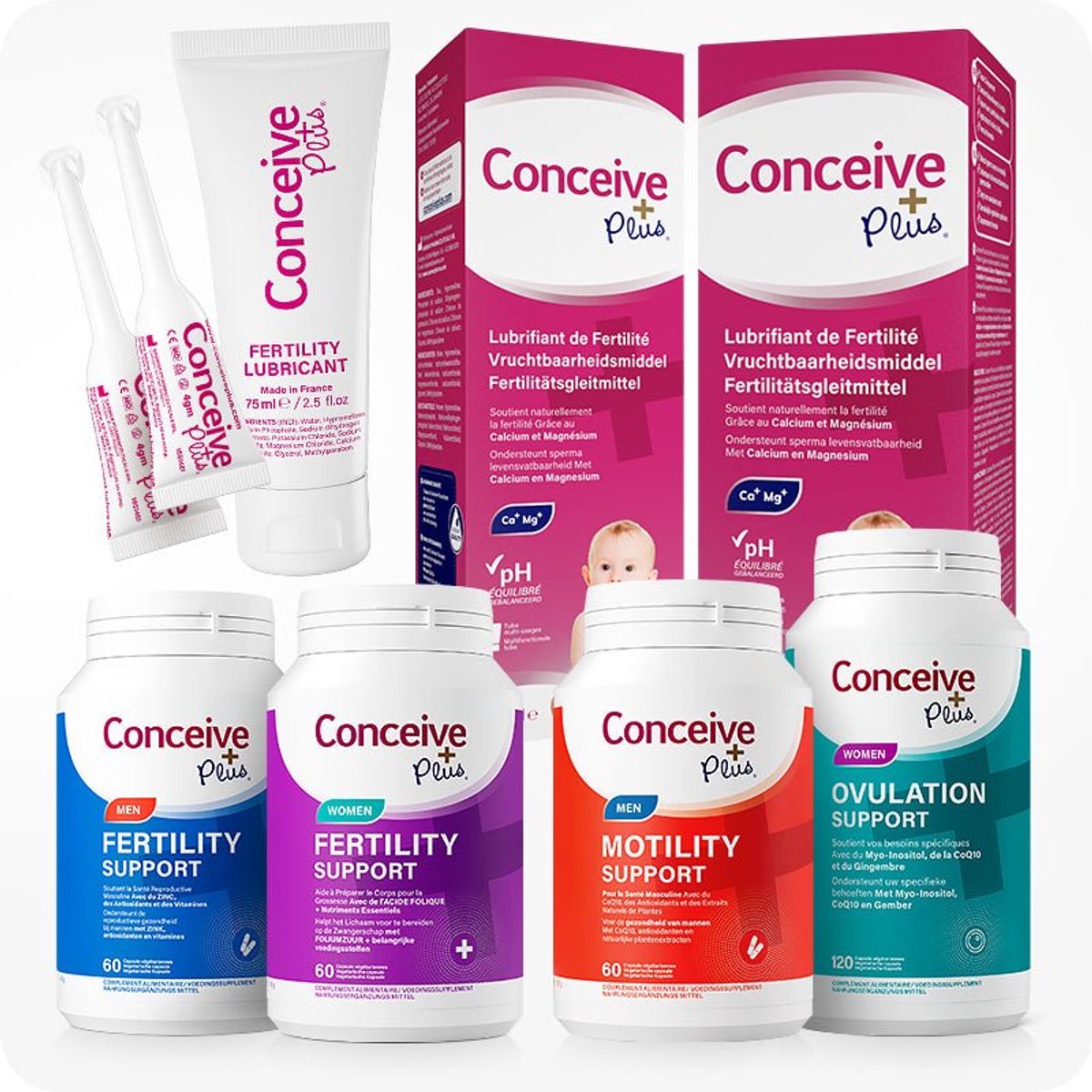 Conceive Plus Maximum Fertility Bundel – Complete Vruchtbaarheidsondersteuning voor Man en Vrouw – 1 Maand Voorraad