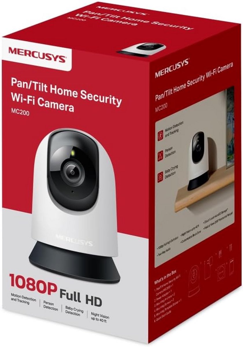 360 Graden Draadloze Binnen Beveiligingscamera met Nachtzicht en Tweeweg Audio
