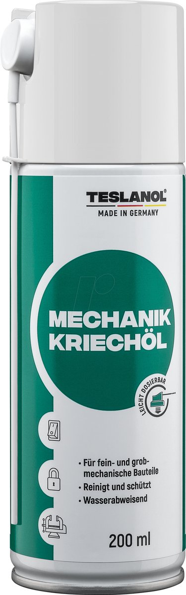 Teslanol Mechanische Kruipolie 200 ml | Penetrerende olie voor losmaken, smeren en bescherming | Multifunctioneel onderhoudsproduct