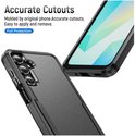 Coque de téléphone noire avec découpes précises, facile à installer et à retirer.
