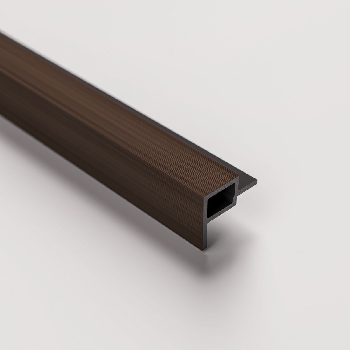 Barnwoodweb WPC Eindprofiel Donkerbruin – 270 × 4,9 × 3,6 cm - Afwerkprofiel voor WPC Buitenpanelen Donkerbruin