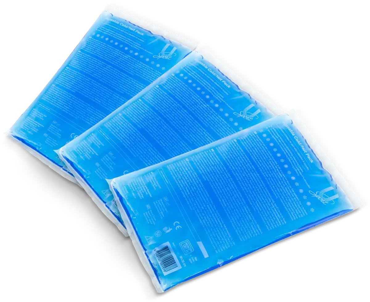 U-Sport Reusable Cold/Hot Pack - 16 x 26 cm - 3 stuks - Voordeelverpakking - Herbruikbaar Warmte/Koude Kompres - Groot