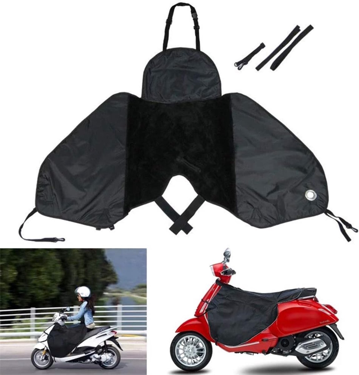 Beenkleed Universeel - Scooter Beenwarmer - Beenwarmer - Oxford-stof - Scooter deken - Waterdicht - Scooter Beenkleed - Been- en Regenbescherming Universeel voor Scooters - One size - Zwart – foto 2