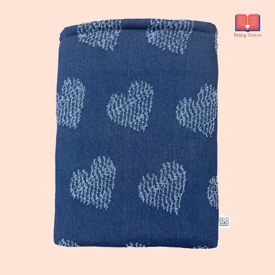 Story Sleeve - Book Sleeve / E-reader Sleeve Love in Blue - 27 x 23 cm - Ook geschikt voor E-reader - Boekenhoes - Boekbeschermer - Boekhoes - Booksleeve - Voor boek van Acfanana — afbeelding 5