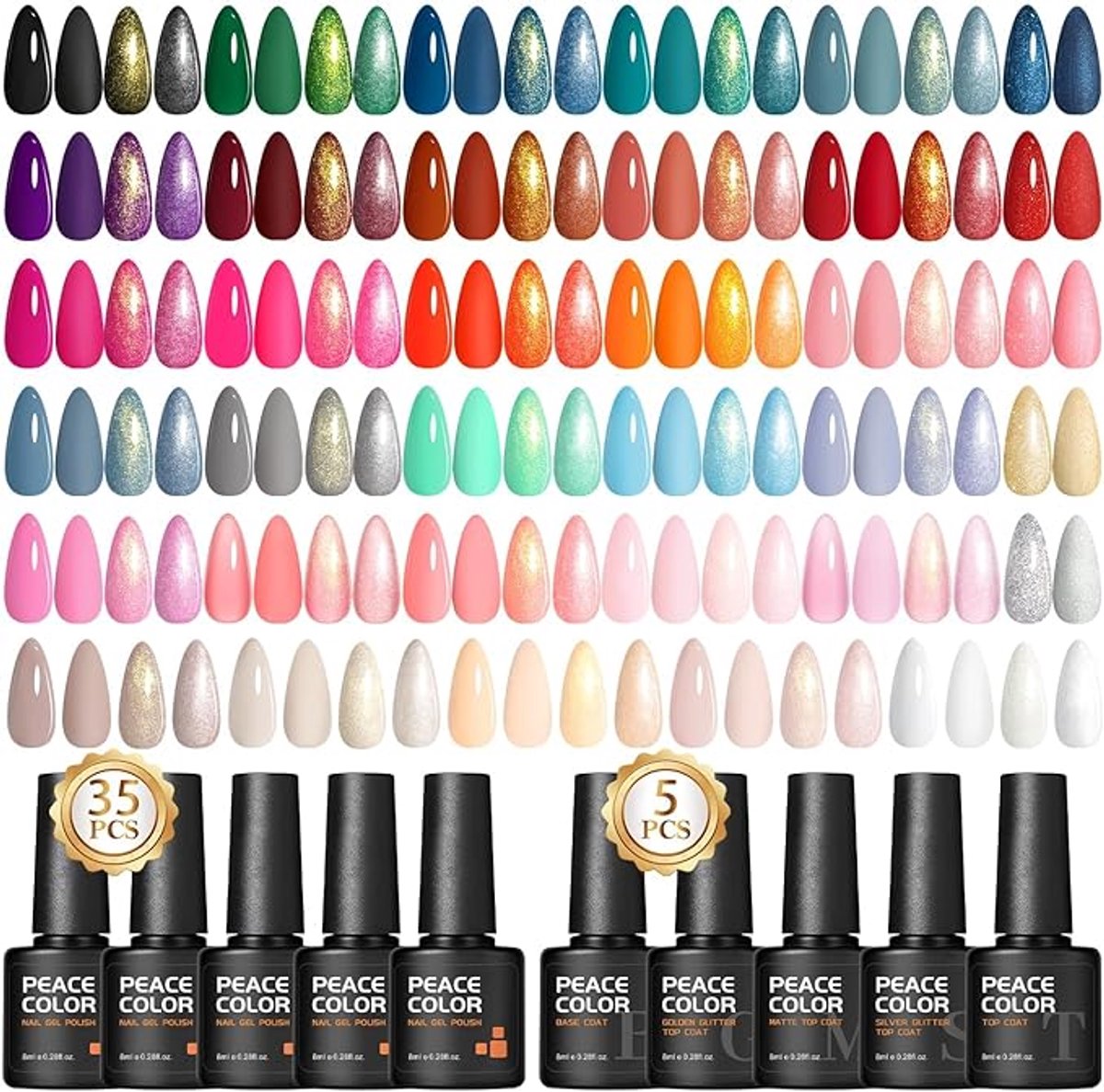 40 Stuks 8ML UV Nagellak Set, Gel Nagellak
