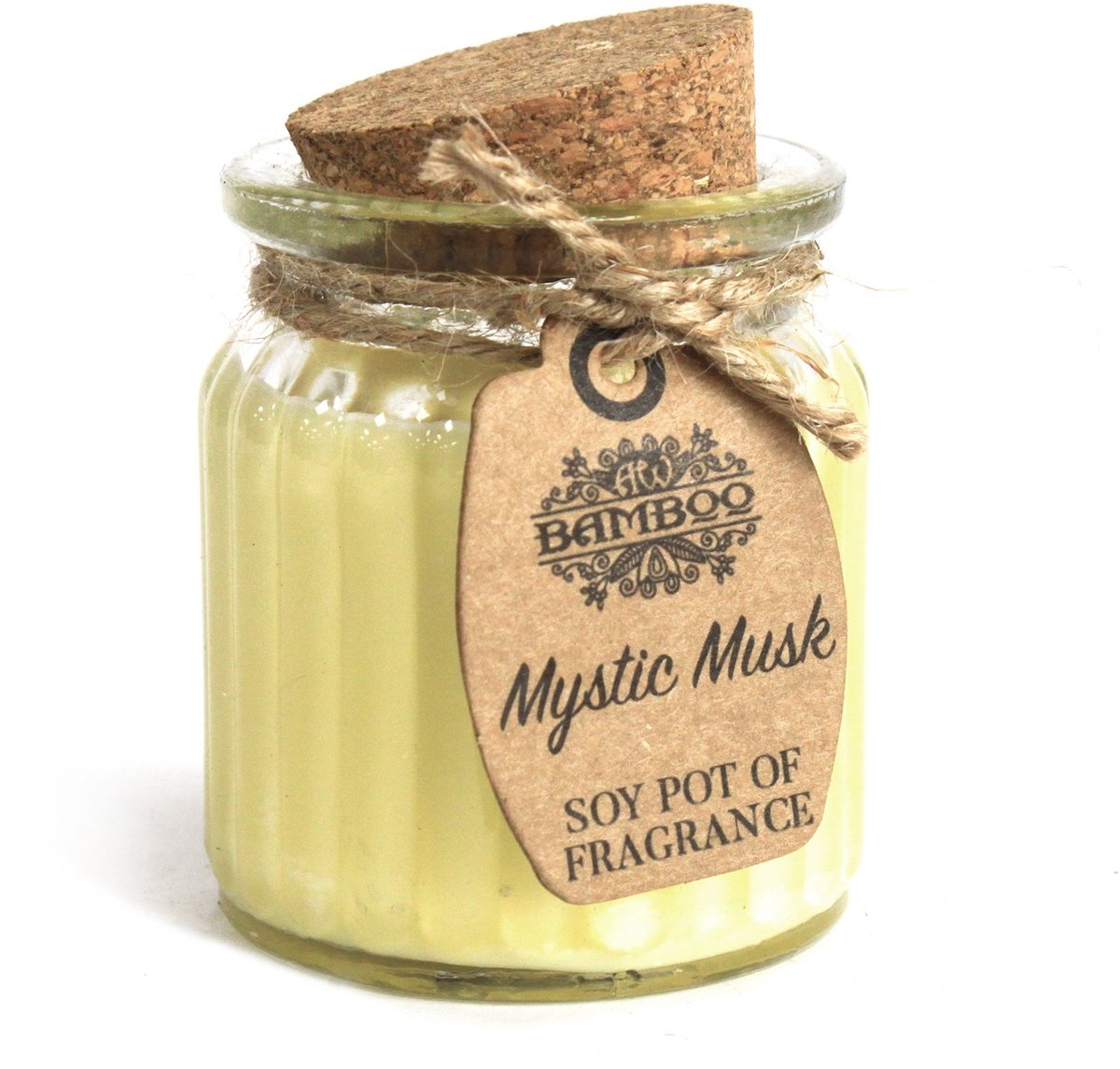 Glazen Potje met Soja Geurkaars Mystic Musk - Ø 5,5 x 7 cm - ± 20 branduren