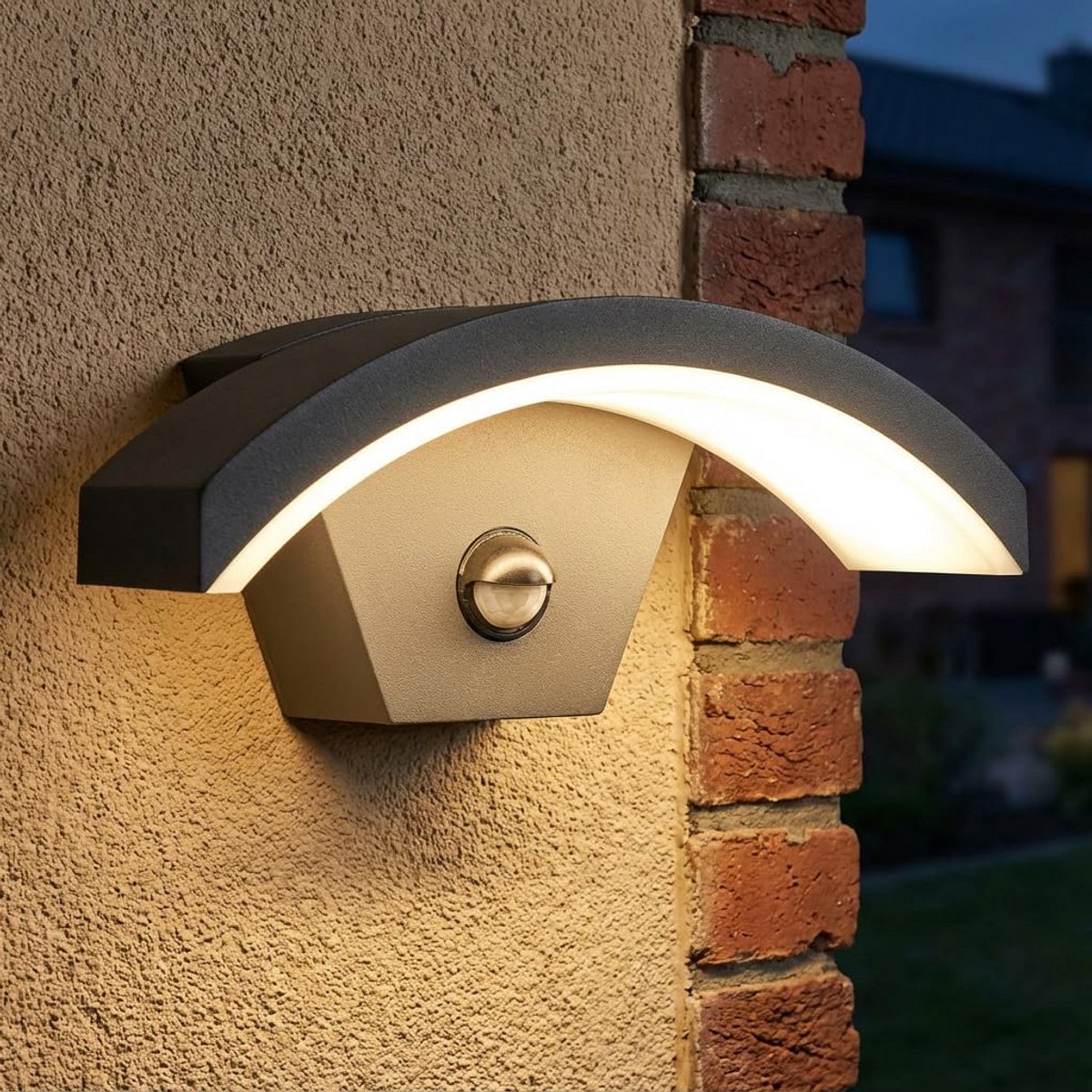 Waterdichte Buitenlamp met Bewegingssensor Wandlamp Antraciet - IP54 LED Verlichting