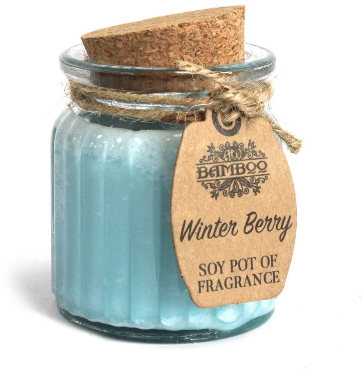 Glazen Potje met Soja Geurkaars Winter Berry - Ø 5,5 x 7 cm - ± 20 branduren