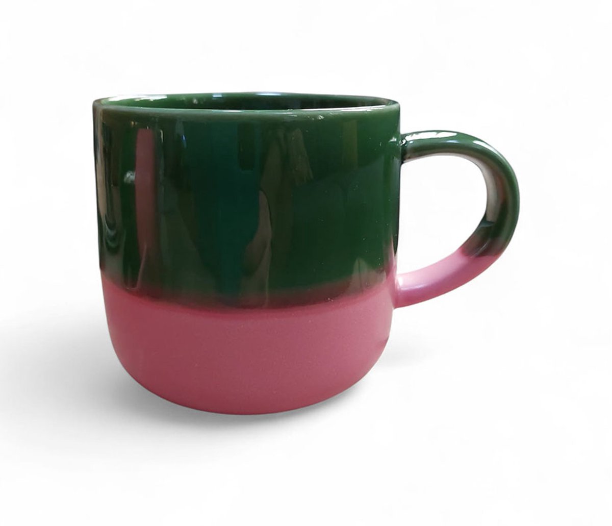 Floz Design ruime koffiemok in 2 kleuren - groen en roze - cadeau voor haar - kwaliteit en fairtrade - 390 ml heerlijk ruime inhoud