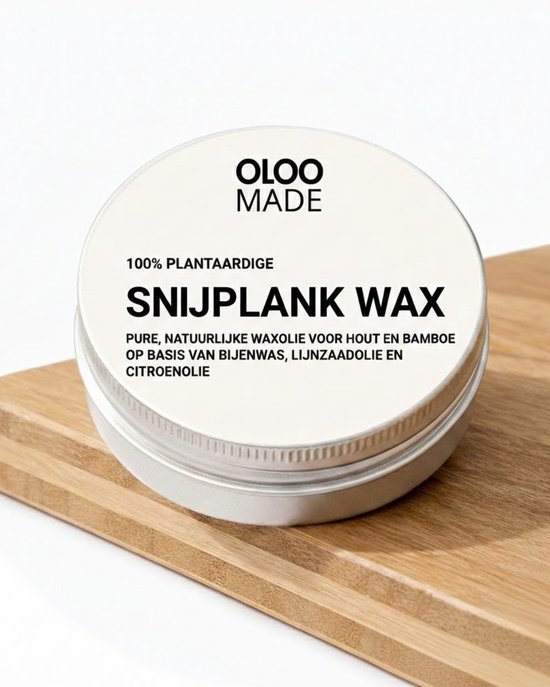 OLOO MADE Planche à Découper Wax – Huile à Bois Huile-Cire – 100 % Naturelle – Pour Bois et Bambou – Entretien Planche à Découper et Planche à Tapas – Sûr pour les Aliments