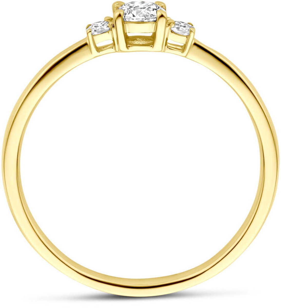 14K Geelgouden Ring Lab Grown Diamant 0.25ct H SI – 4035083