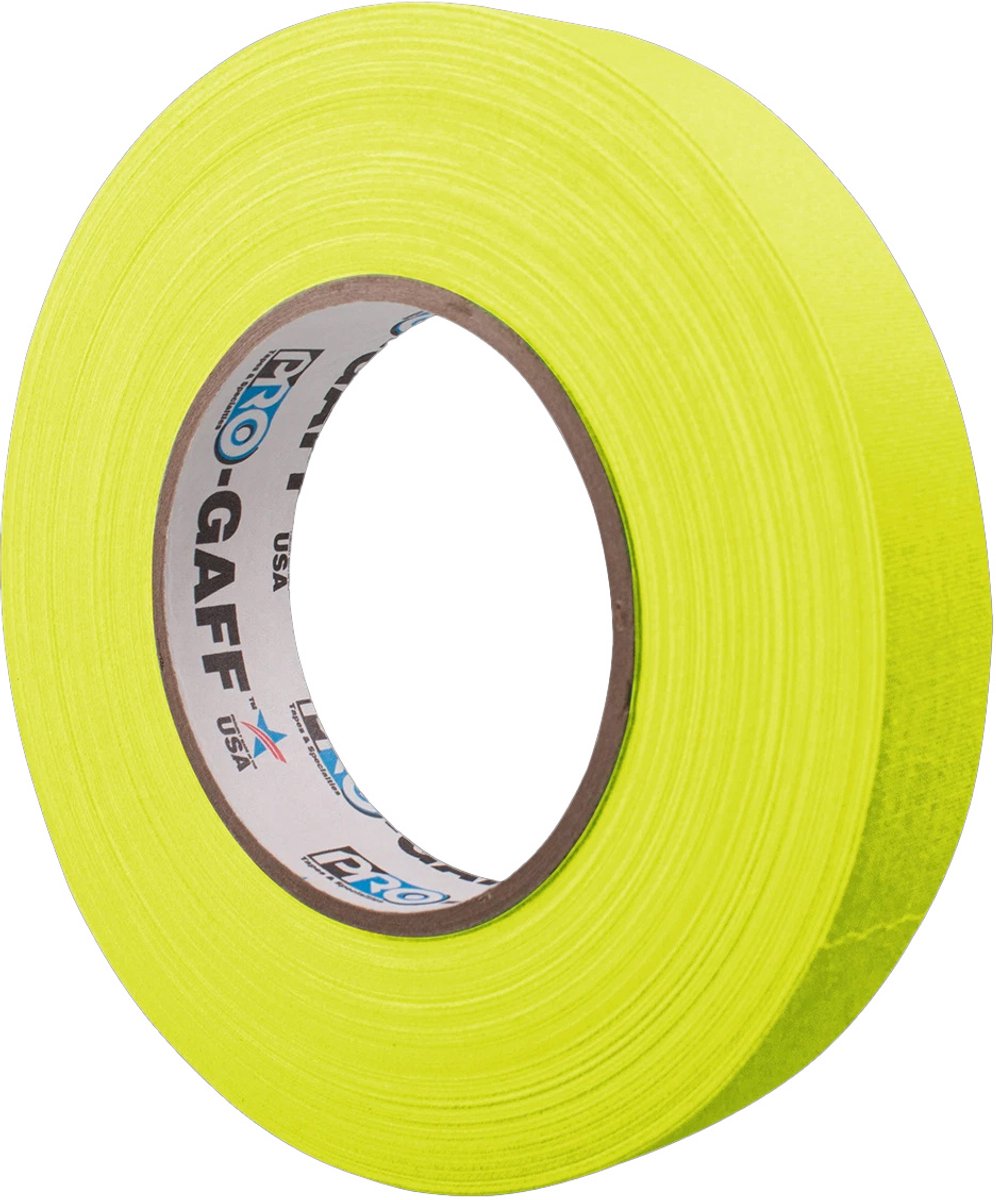 Pro Tapes Pro Gaff Fluor Gaffa Tape 24mm x 45m Geel