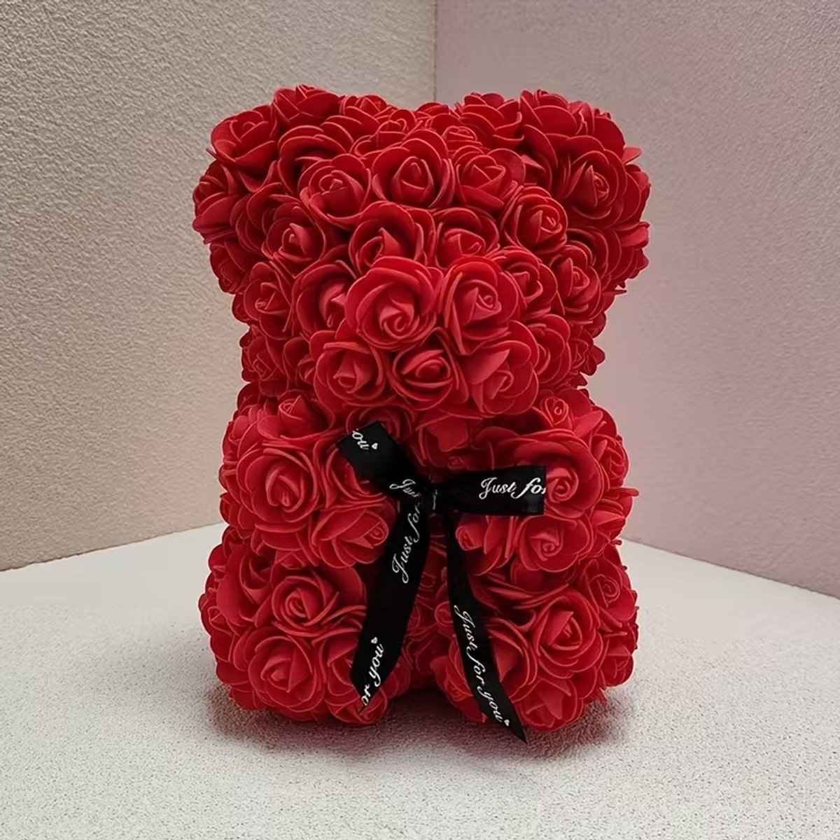 Rozen beer - Rose Bear - 25 cm - Inclusief Giftbox - Rode Rozen