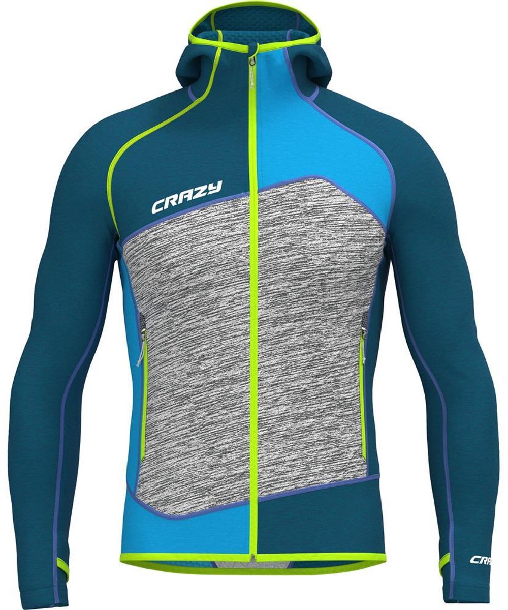 Wandeljack met capuchon Crazy Resolution Light Blauw