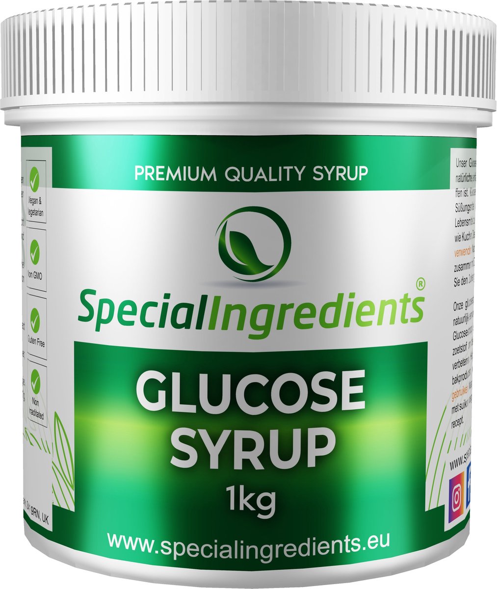 Glucose Siroop - 10 kg - Corn Syrup - Glucose Syrup - Veganistische Zoetstof - Moderne Gastronomie - Moleculair Koken - Hersluitbare Pot - Recycled Plastic