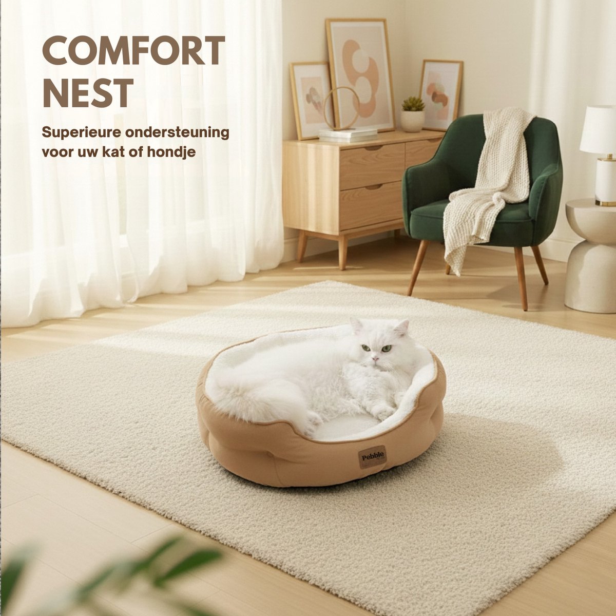 Pebble Kattenmand & Hondenmand 64x53 cm - Wasbaar thumbnail 5