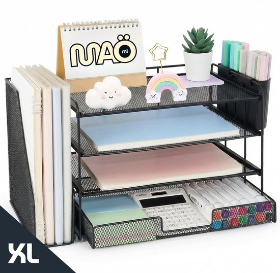 Maomi™ Bureau Organizer XL - Met Pennenbakjes - Lades & Vakjes - bureau accessoires - brievenbak - Kantoor