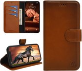 Coque iPhone 15 Bouletta BookCase en cuir - Cognac Brûlé