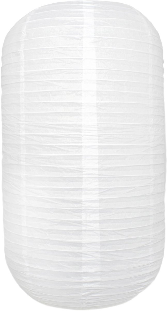 LMPN® Papieren lampion cilinder - wit - 65 cm - witte lampion
