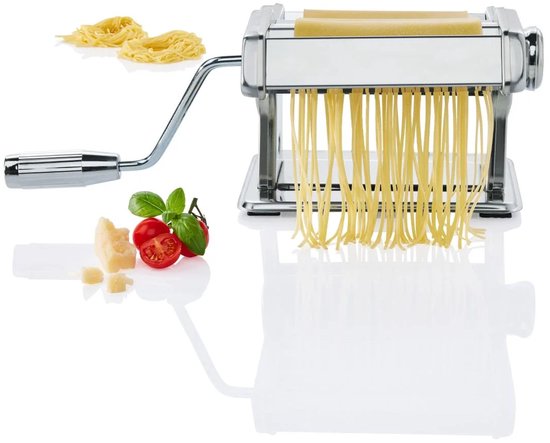 Livarno Home Pastamachine - Bediening Handmatig - Afmetingen: 21 x 20 x 15,5 cm - Met 3 verschillende rollen voor spaghetti, fettuccine en lasagne van Merkloos — afbeelding 2