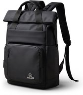 NovaQ Laptoptas - Rolltop Rugzak - Laptopvak 15.6 Inch - Dames en Heren - Kantoor & School - Incl Antidiefstalvak