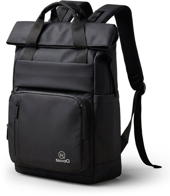NovaQ Laptoptas - Rolltop Rugzak - Laptoptas 15.6 Inch - Dames en Heren - Kantoor & School - Incl Antidiefstalvak
