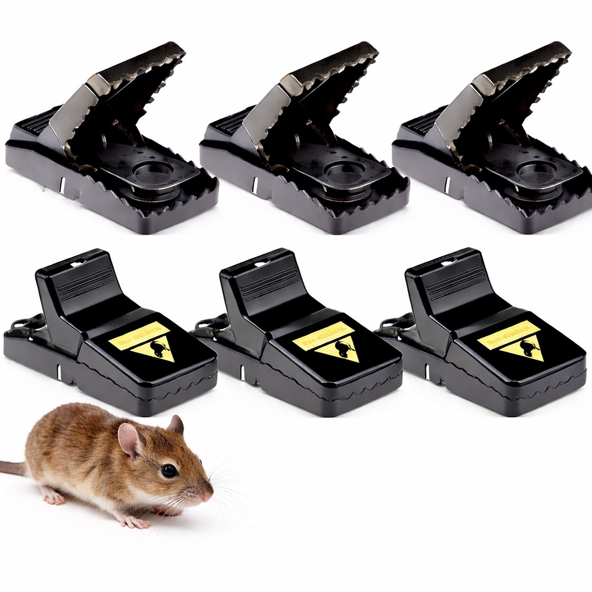 Knaak Muizenval - Muizenklem - Muizenvallen voor binnen & buiten - Mouse Trap - Muizengif Alternatief - 100% Pakkans - 6 stuks